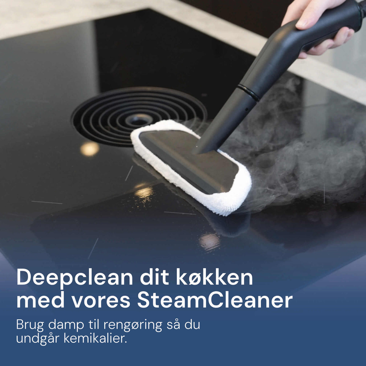 Rennoa SteamCleaner rengør induktionskoger med damp - kemikaliefri rengøring